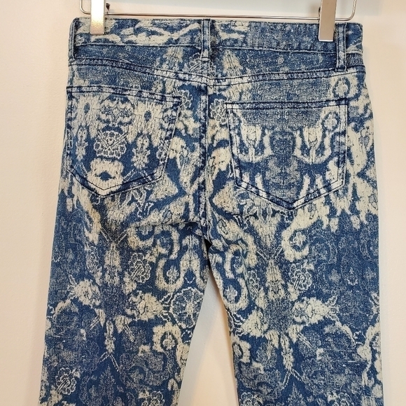 𝅺KOBI Halperin Farryn Print Flare Denim Jeans sz 0 - Picture 8 of 10